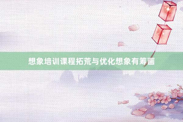 想象培训课程拓荒与优化想象有筹画