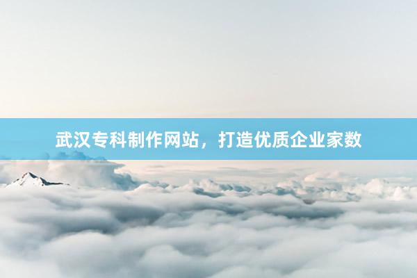 武汉专科制作网站，打造优质企业家数
